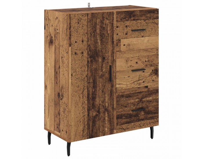 Sonata H Висок шкаф 2 pcs Старо дърво Инженерна дървесина и стъкло