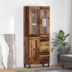 Sonata H Висок шкаф 2 pcs Старо дърво Инженерна дървесина и стъкло
