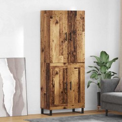 Sonata H Висок шкаф 2 pcs Старо дърво Инженерна дървесина и стъкло - Дневна