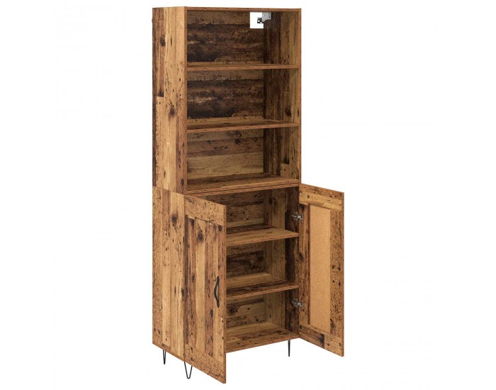 Sonata H Висок шкаф Старо дърво 69,5 x 34 x 180 см Инженерно дърво
