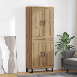 Sonata H Висок шкаф Дъб 69,5 x 34 x 180 см Инженерно дърво - Шкафове, Витрини, Модулни секции