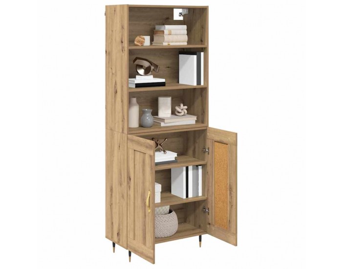 Sonata H Висок шкаф Дъб 69,5 x 34 x 180 см Инженерно дърво