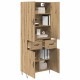 Sonata H Висок шкаф с чекмедже 2 pcs Дъб Инженерна дървесина и стъкло