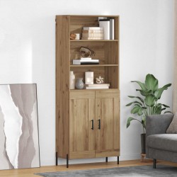 Sonata H Висок шкаф Дъб 69,5 x 32,5 x 180 см Инженерно дърво - Дневна