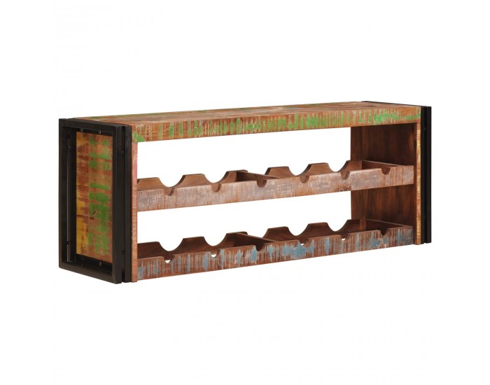 Sonata H Винен рафт 100 x 45 x 33 см Солидна рециклирана дървесина