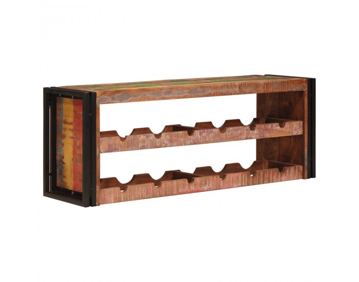 Sonata H Винен рафт 100 x 45 x 33 см Солидна рециклирана дървесина