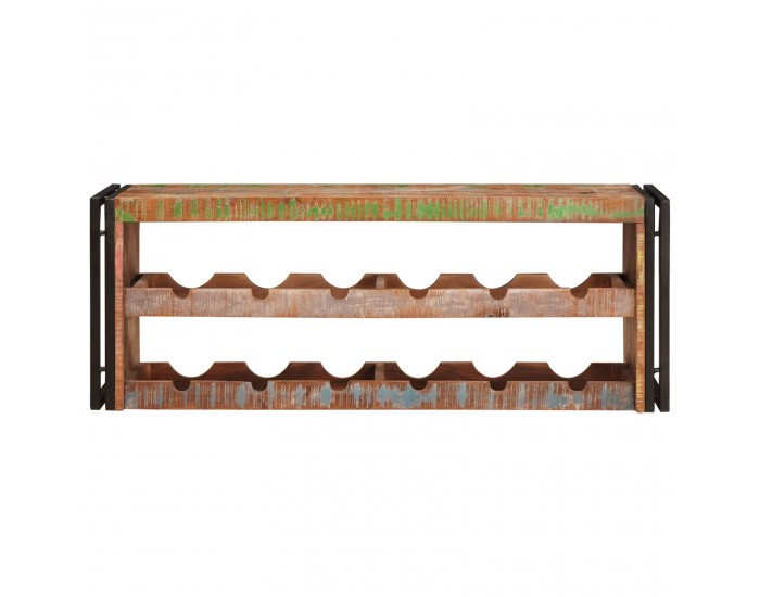 Sonata H Винен рафт 100 x 45 x 33 см Солидна рециклирана дървесина