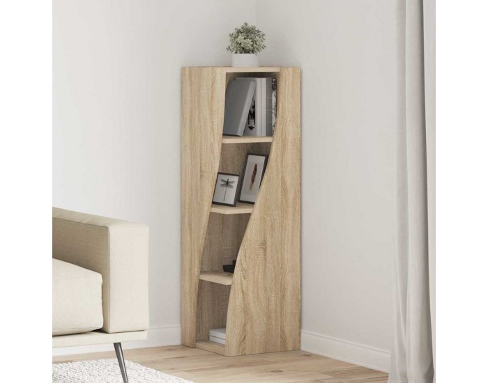 Sonata H Ъглов шкаф Бяло 32x32x102см Инженерно дърво