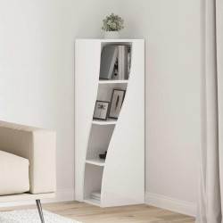 Sonata H Ъглов шкаф Бяло 32x32x102см Инженерно дърво - Гардероби