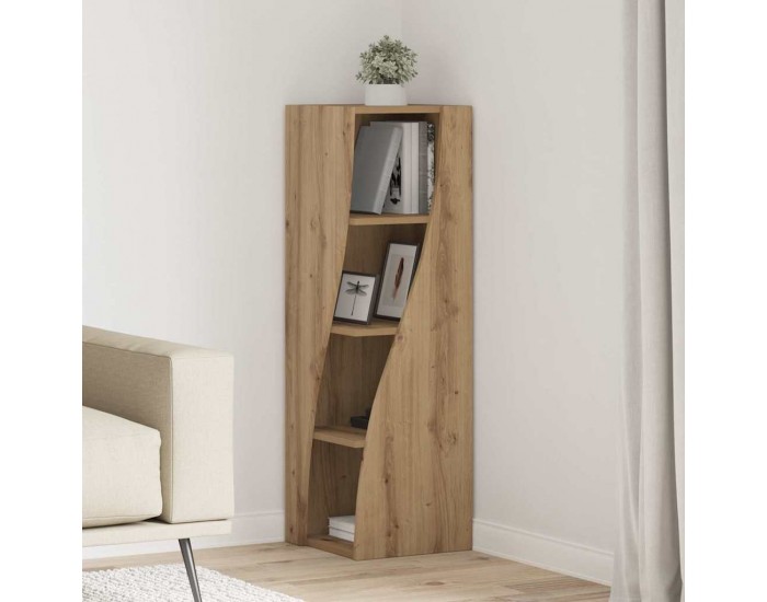 Sonata H Ъглов шкаф Бяло 32x32x102см Инженерно дърво