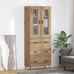 Sonata H Хайборд шкаф Монтиране на стена 2 pcs Дъб Инженерно дърво - Шкафове, Витрини, Модулни секции