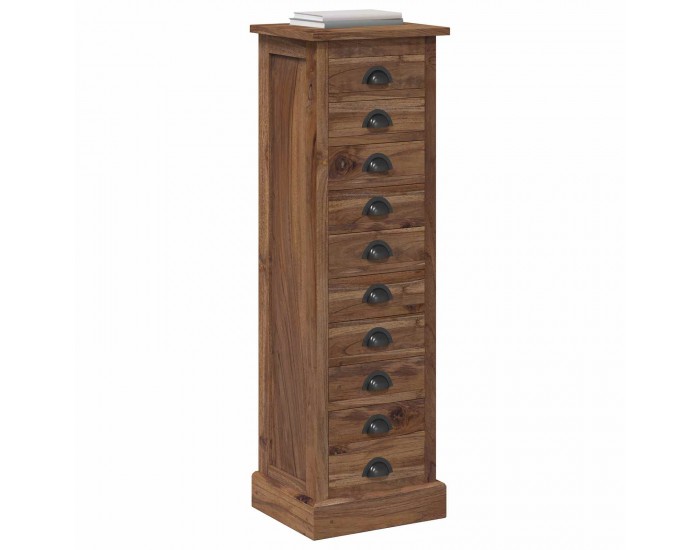 Sonata H Плика с чекмедже Кафяво 35,5 х 30 х 100 см Солидно тиково дърво