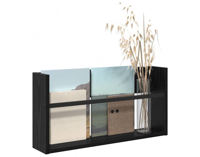 Sonata H Етажерка за списания Черния дъб 60 x 12 x 30 см Инженерно дърво