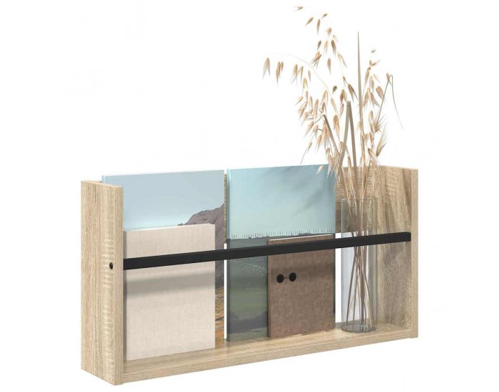 Sonata H Етажерка за списания Сонома дъб 60 x 12 x 30 см Инженерно дърво