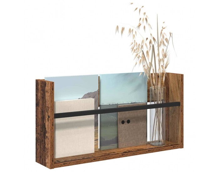 Sonata H Етажерка за списания с рафт Старо дърво 60 x 12 x 30 см