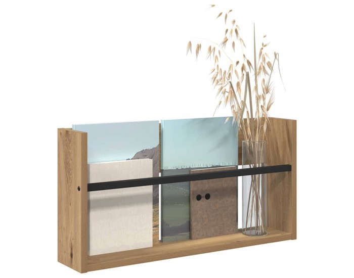 Sonata H Етажерка за списания с рафт Дъб 60 x 12 x 30 см Инженерно дърво