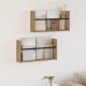 Sonata H Етажерка за списания 2 pcs Дъб 60 x 12 x 30 см Инженерно дърво