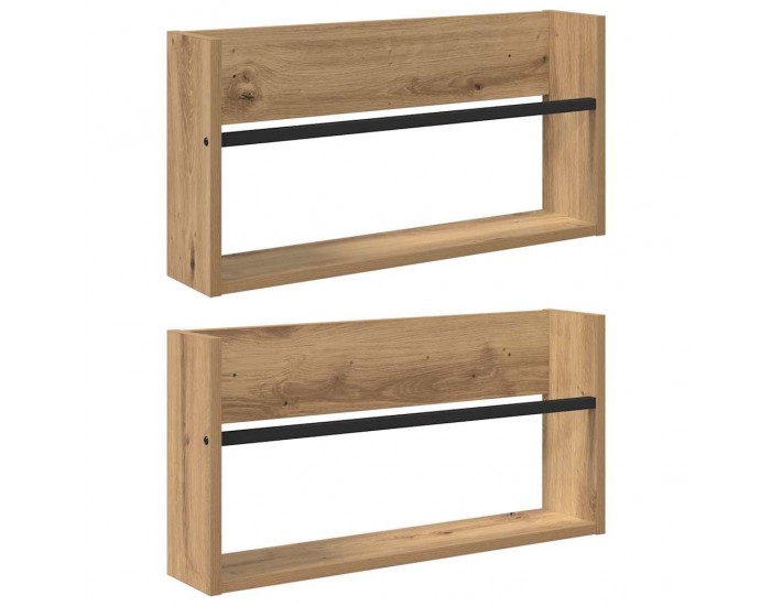 Sonata H Етажерка за списания 2 pcs Дъб 60 x 12 x 30 см Инженерно дърво