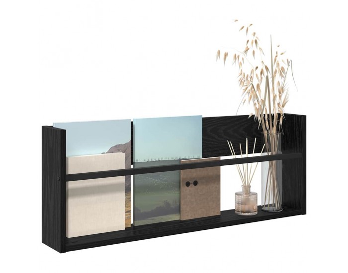 Sonata H Етажерка за списания Черния дъб 80 x 12 x 30 см Инженерно дърво