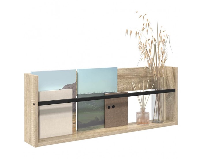 Sonata H Етажерка за списания Сонома дъб 80 x 12 x 30 см Инженерно дърво