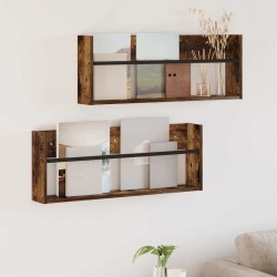 Sonata H Етажерка за списания с рафт 2 pcs Димян дъб 80 x 12 x 30 см - Антре
