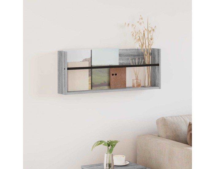 Sonata H Етажерка за списания Сив Сонома 80 x 12 x 30 см Инженерно дърво