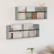 Sonata H Етажерка за списания с рафт 2 pcs Сив Сонома 80 x 12 x 30 см