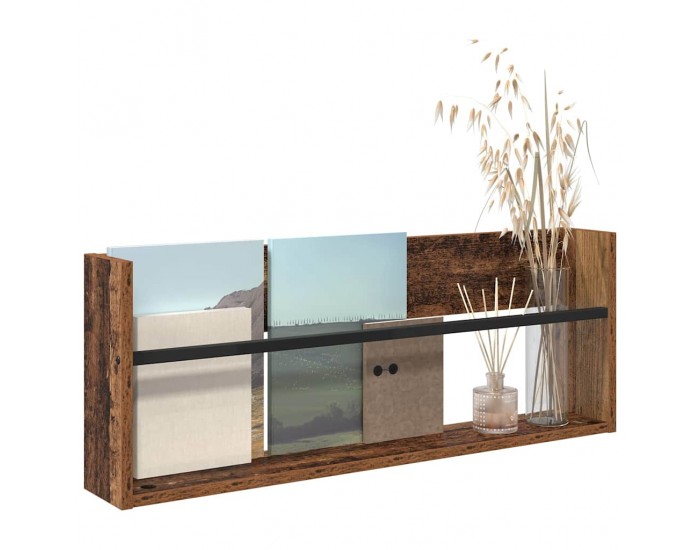 Sonata H Етажерка за списания с рафт Старо дърво 80 x 12 x 30 см