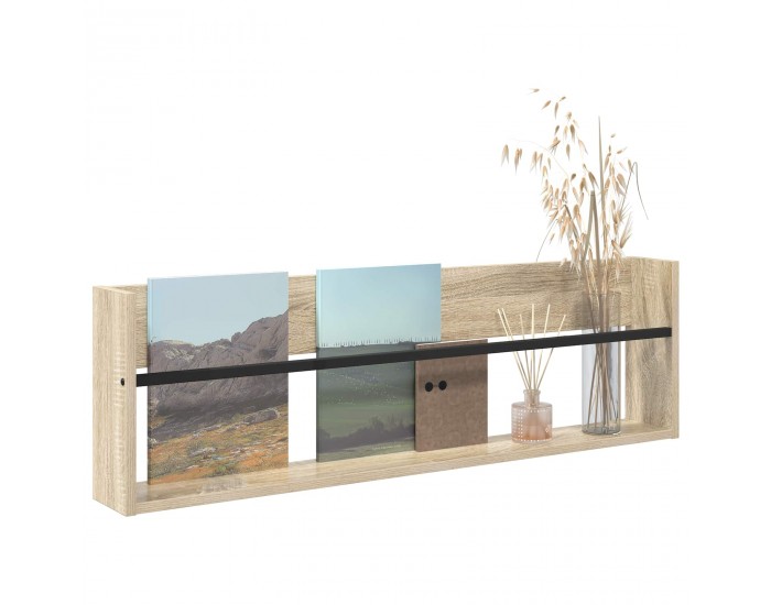 Sonata H Етажерка за списания с рафт Сонома дъб 100 x 12 x 30 см