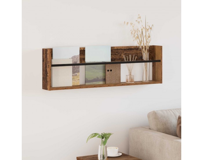Sonata H Етажерка за списания с рафт Старо дърво 100 x 12 x 30 см