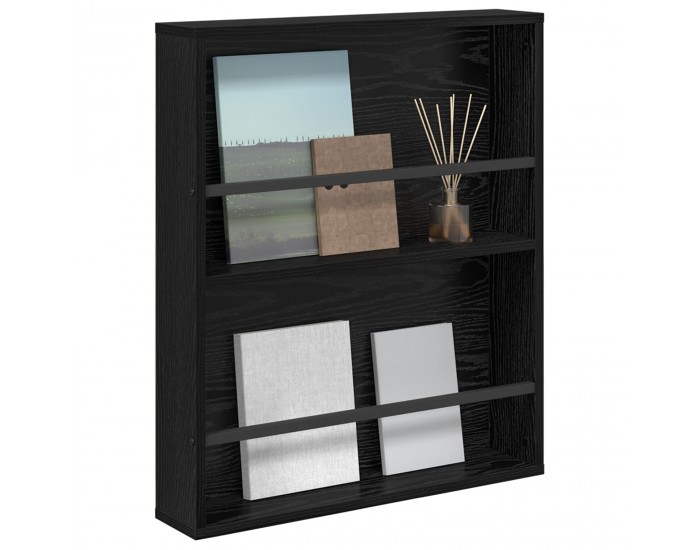 Sonata H Етажерка за списания Черния дъб 60 x 12 x 70 см Инженерно дърво