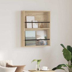 Sonata H Етажерка за списания Сонома дъб 60 x 12 x 70 см Инженерно дърво - Изтривалки и Поставки за чадъри