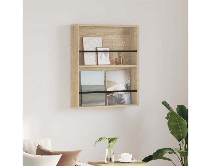 Sonata H Етажерка за списания Сонома дъб 60 x 12 x 70 см Инженерно дърво
