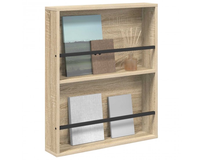 Sonata H Етажерка за списания Сонома дъб 60 x 12 x 70 см Инженерно дърво