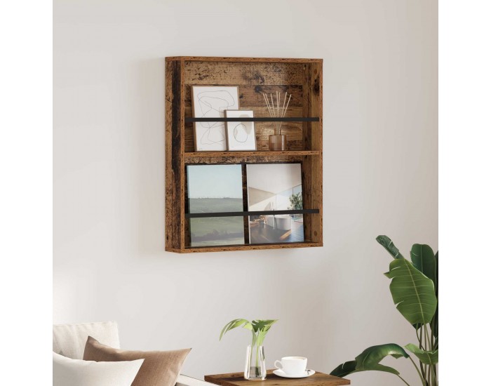 Sonata H Етажерка за списания с рафт Старо дърво 60 x 12 x 70 см