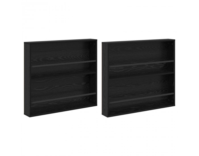 Sonata H Етажерка за списания с рафт 2 pcs Черния дъб 80 x 12 x 70 см
