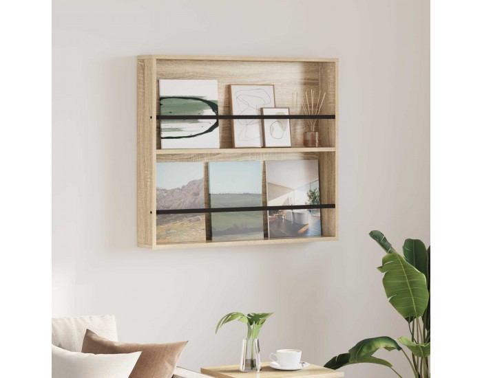 Sonata H Етажерка за списания Сонома дъб 80 x 12 x 70 см Инженерно дърво