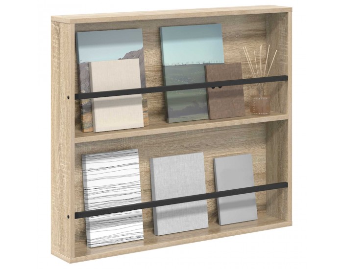 Sonata H Етажерка за списания Сонома дъб 80 x 12 x 70 см Инженерно дърво