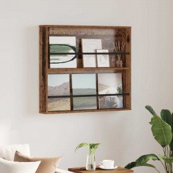 Sonata H Етажерка за списания с рафт Старо дърво 80 x 12 x 70 см - Изтривалки и Поставки за чадъри