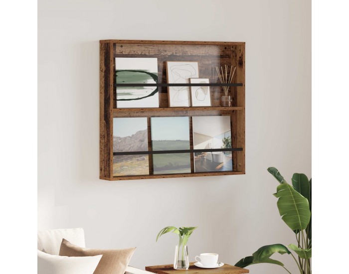 Sonata H Етажерка за списания с рафт Старо дърво 80 x 12 x 70 см