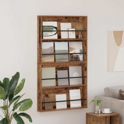 Sonata H Етажерка за списания с рафт 2 pcs Старо дърво 80 x 12 x 70 см - Антре