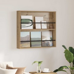 Sonata H Етажерка за списания с рафт Дъб 80 x 12 x 70 см Инженерно дърво - Антре