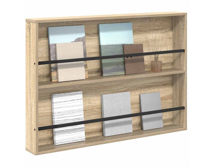 Sonata H Етажерка за списания с рафт Сонома дъб 100 x 12 x 70 см