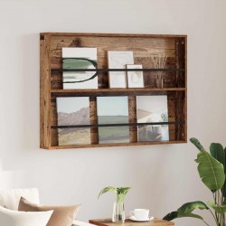 Sonata H Етажерка за списания с рафт Старо дърво 100 x 12 x 70 см - Изтривалки и Поставки за чадъри