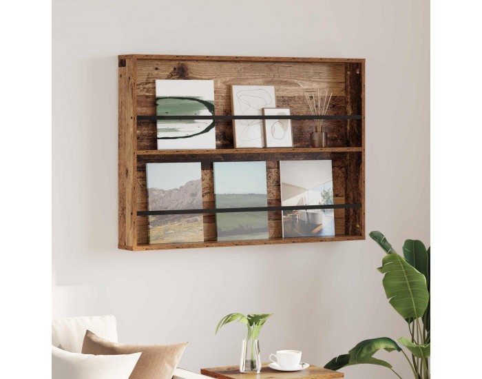Sonata H Етажерка за списания с рафт Старо дърво 100 x 12 x 70 см