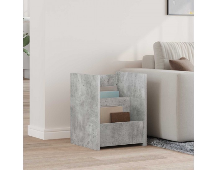 Sonata H Етажерка за списания с рафт Бетоново сиво 35 x 35 x 45 см