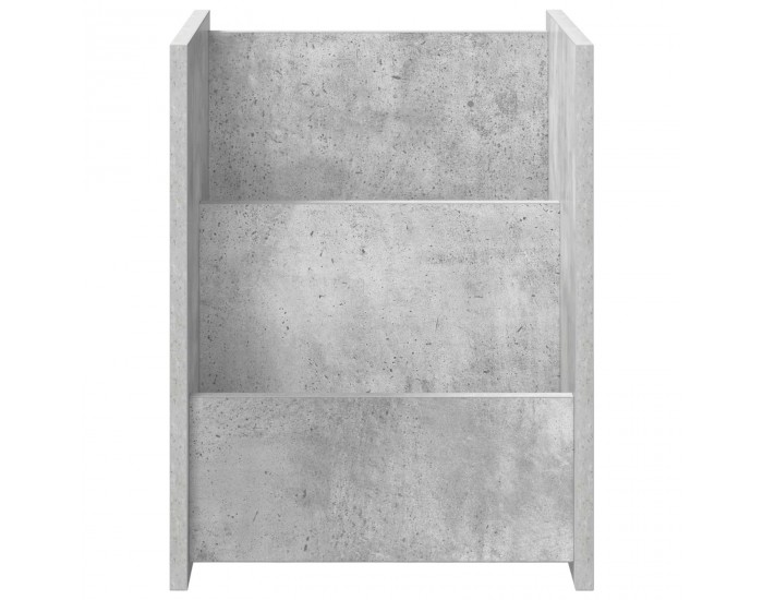 Sonata H Етажерка за списания с рафт Бетоново сиво 35 x 35 x 45 см