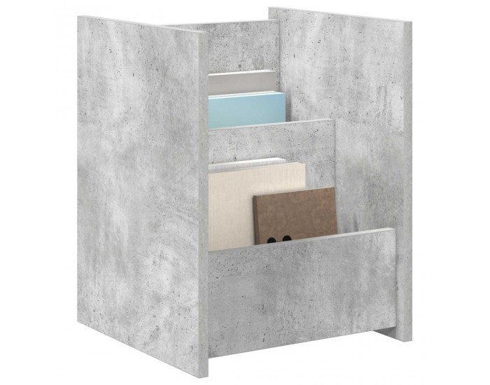 Sonata H Етажерка за списания с рафт Бетоново сиво 35 x 35 x 45 см