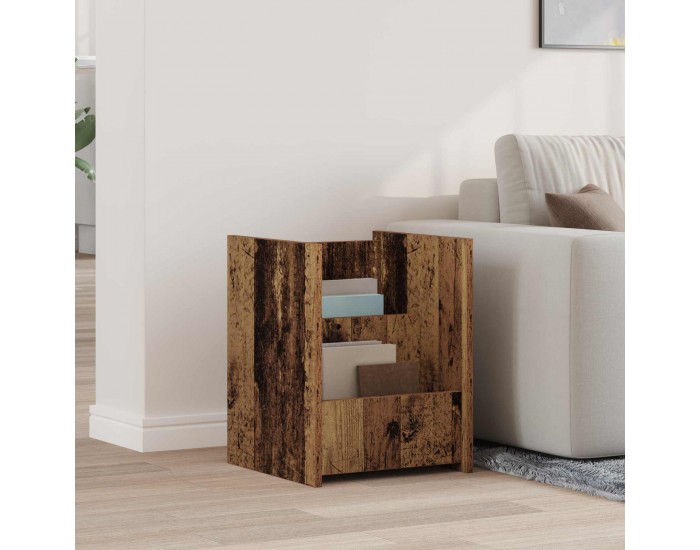 Sonata H Етажерка за списания с рафт Старо дърво 35 x 35 x 45 см