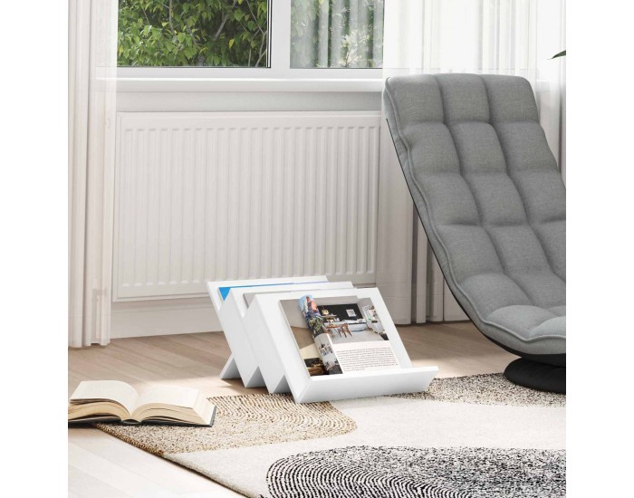 Sonata H Етажерка за списания Бяло 53 x 40 x 28.5 см Инженерно дърво